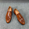 CD GRANVILLE LOAFER  GLOSSY SIENNA MONOGRAM LAMBSKIN