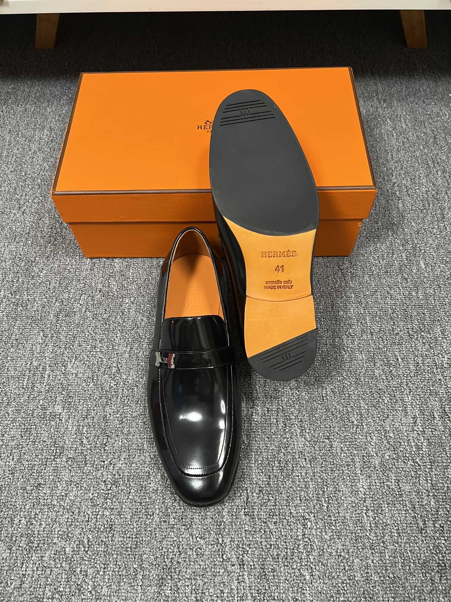 HM GIOVANNI LOAFER GLOSSY BLACK LAMBSKIN