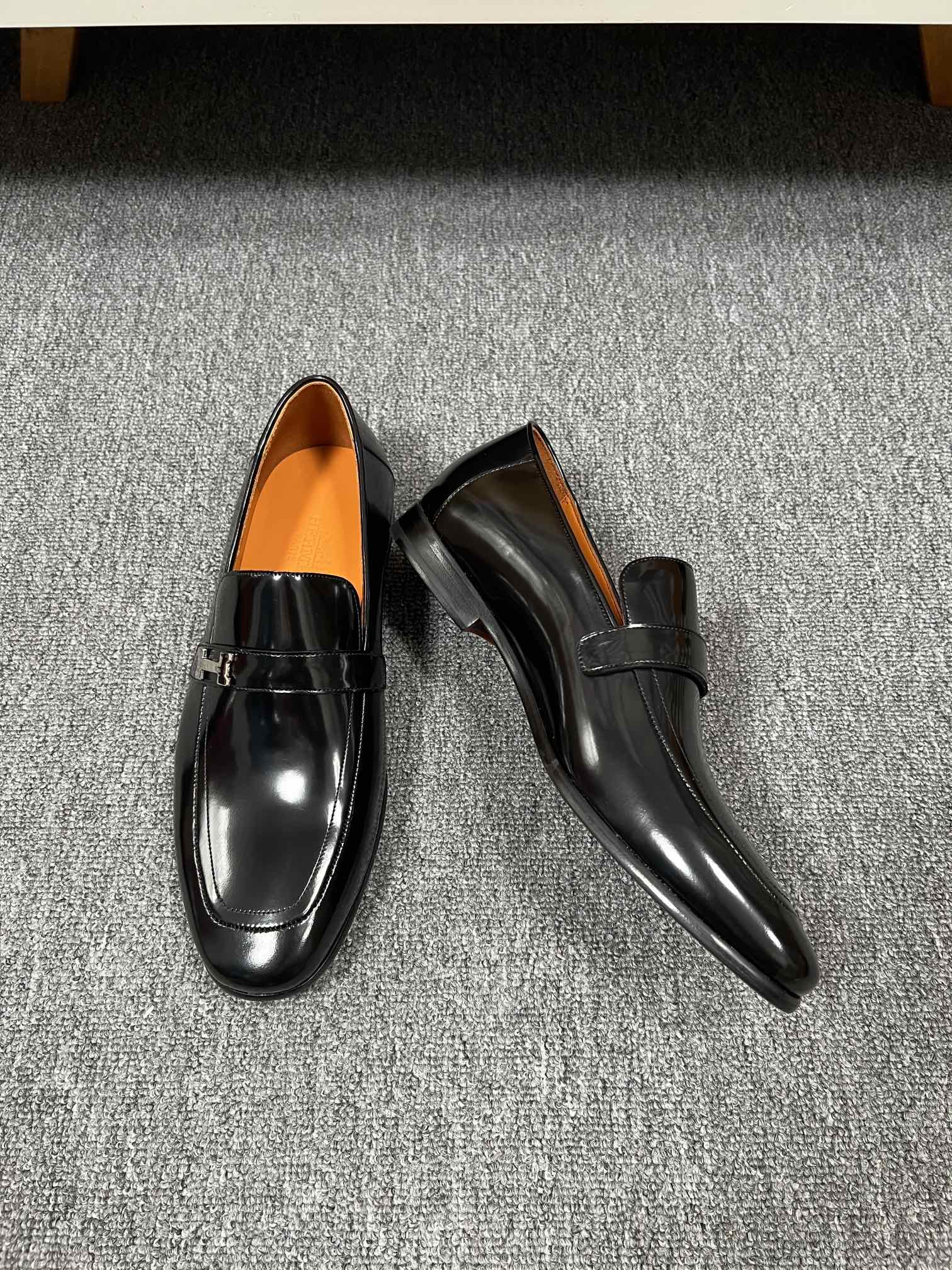 HM GIOVANNI LOAFER GLOSSY BLACK LAMBSKIN