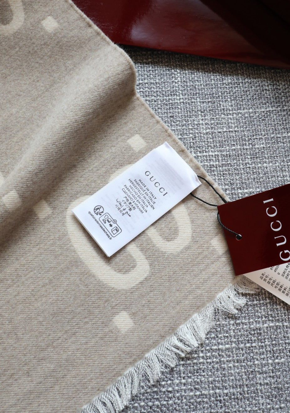 GUCCI 26S SCARF 190 IN WOOL 316616