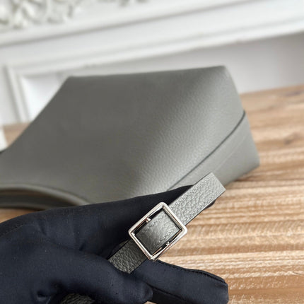 HM 25S BERLINGOT 24 CM IN DARK GRAY LAMBSKIN