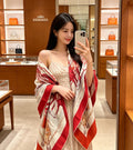 HERMES 26S SCARF 140 IN CASHMERE AND SILK 305962