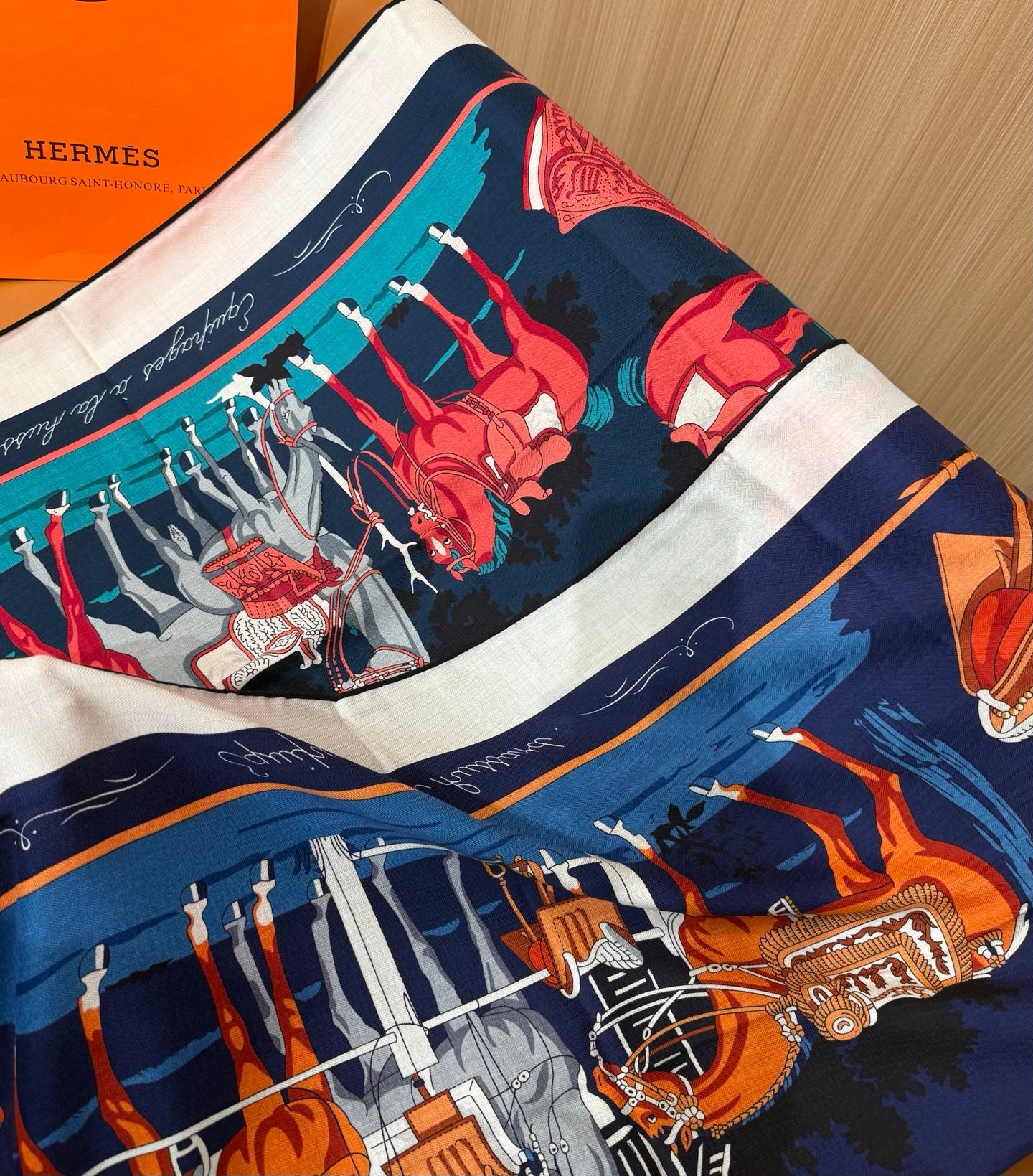 HERMES 26S SCARF 140 IN CASHMERE AND SILK 305964
