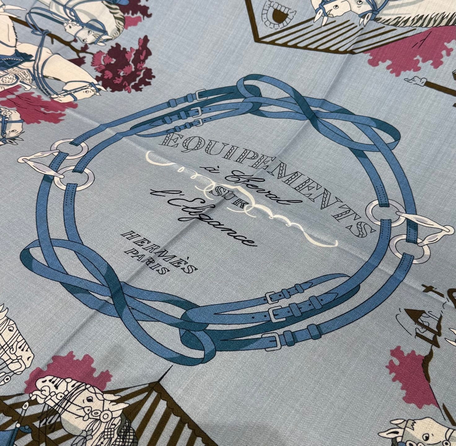 HERMES 26S SCARF 140 IN CASHMERE AND SILK 305967