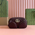 MARMONT SMALL SHOULDER BAG 24 IN WINE RED CALFSKIN GOLD HARDWARE