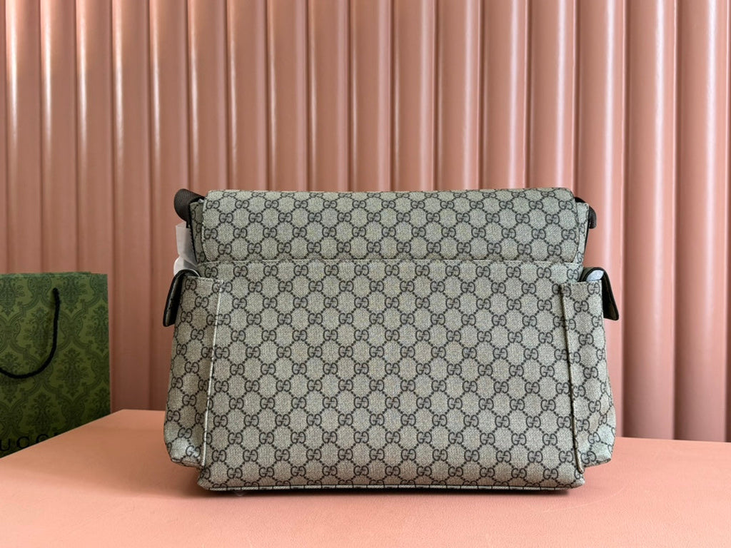 GUCCI SUPREME BAG 44 IN BROWN MONOGRAM CANVAS WITH LEATHER TRIM