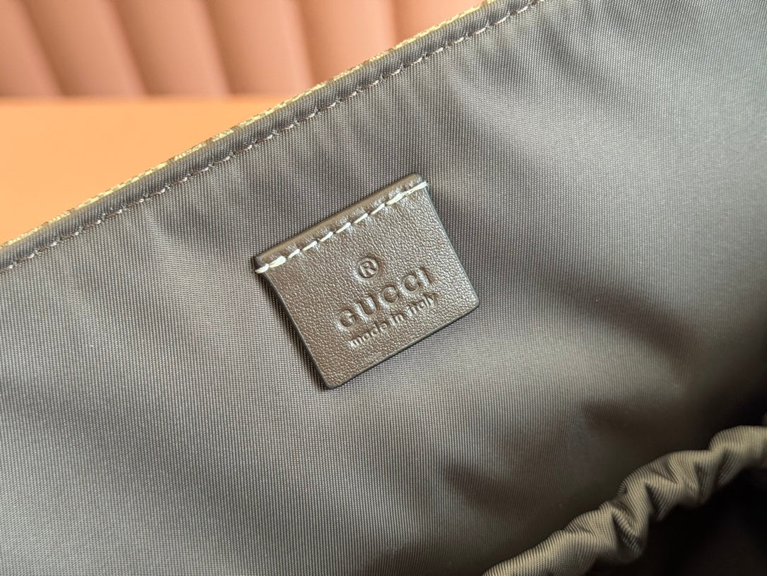 GUCCI SUPREME BAG 44 IN BROWN MONOGRAM CANVAS WITH LEATHER TRIM
