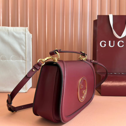GUCCI 26S BLONDIE BAG 32 IN DARK RED CALFSKIN