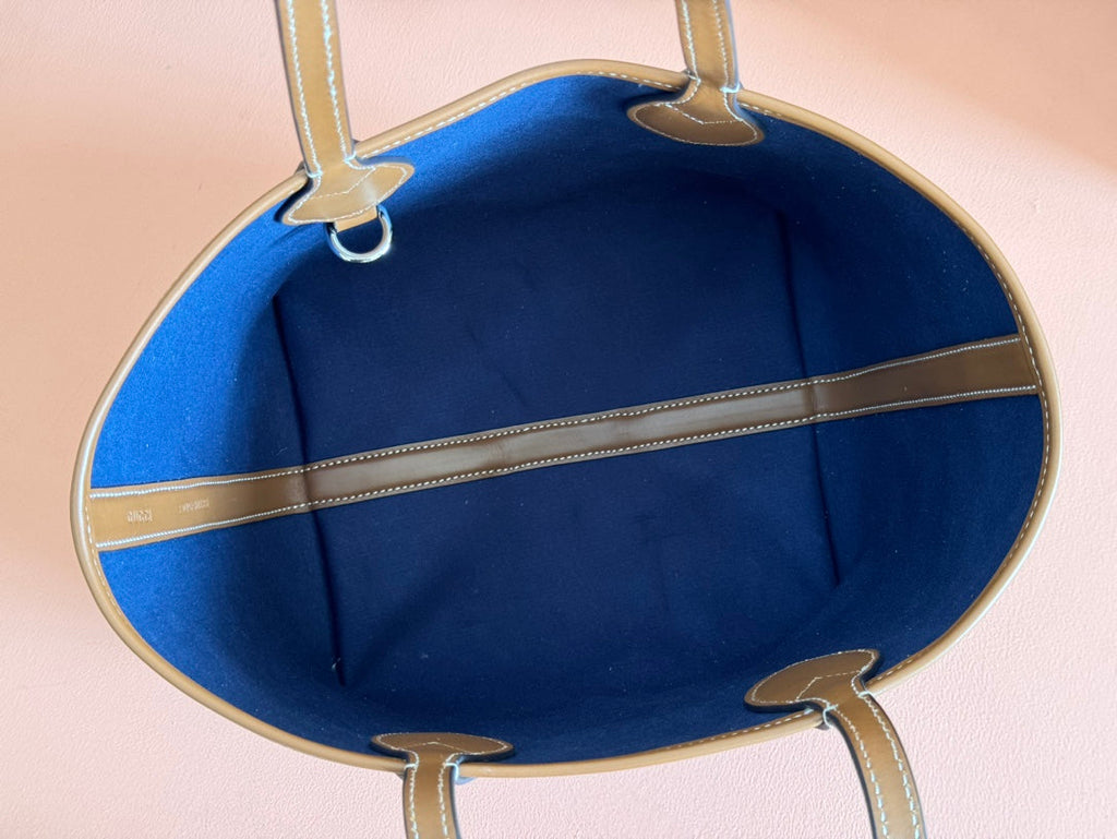 SMALL TOTISSIMA REVERSIBLE TOTE 22 IN DARK BLUE DENIM ONE SIDE BLUE SUEDE