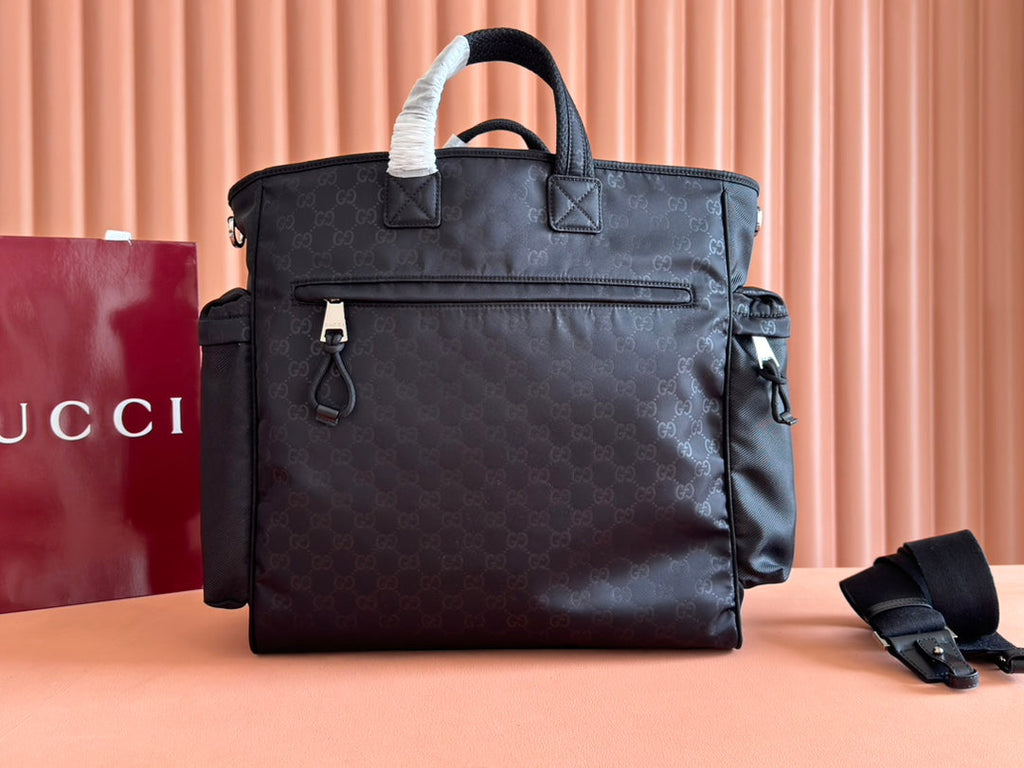 NEXUS LARGE TOTE BAG 40 IN BLACK GG NYLON