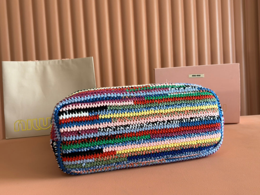 MIUMIU 26S TOTE BAG 40 IN MULTICOLOR WOOL
