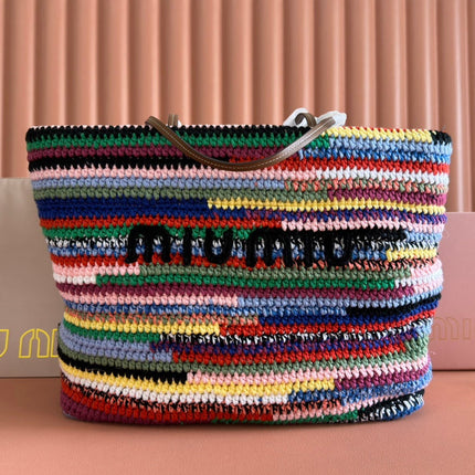 MIUMIU 26S TOTE BAG 40 IN MULTICOLOR WOOL