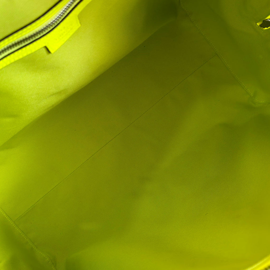 GUCCI CHROMA LARGE DUFFEL BAG 45 LIME GREEN IN GG MONOGRAM CANVAS