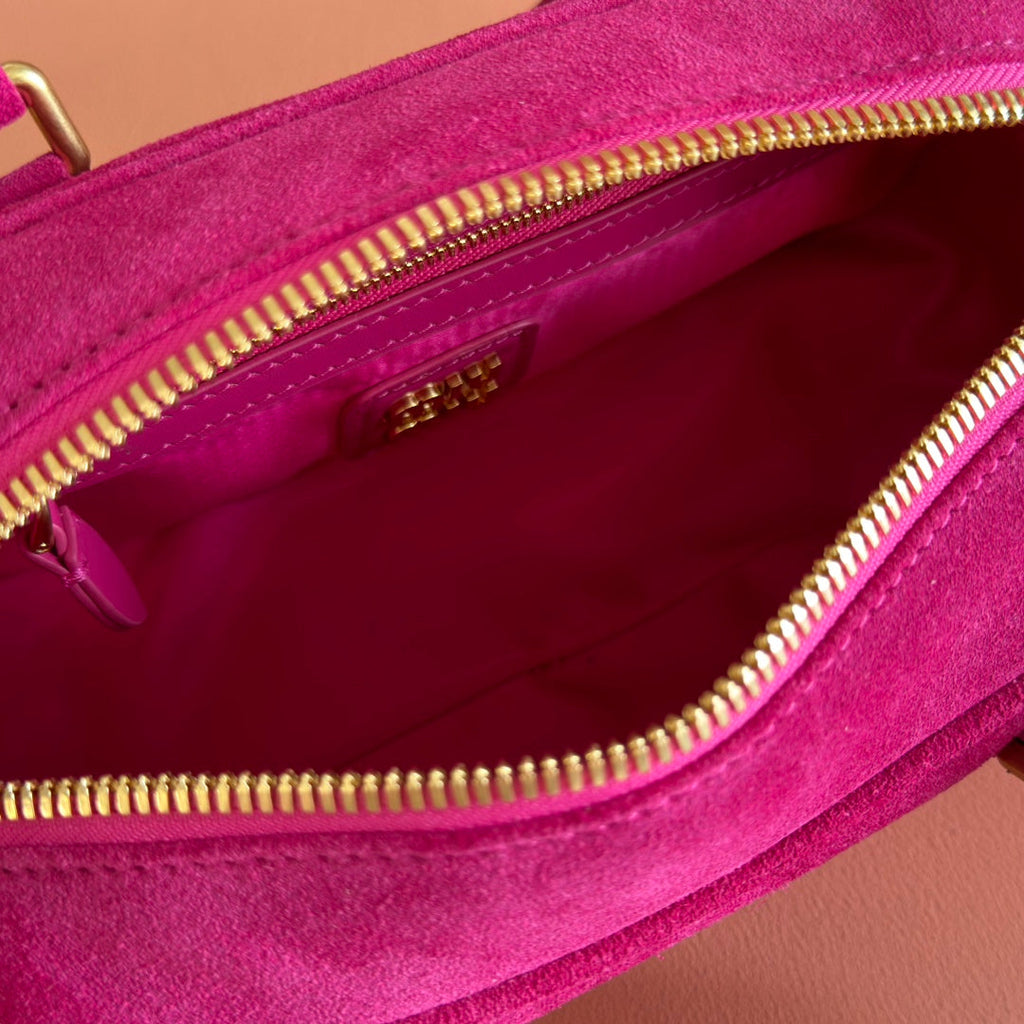 MIUMIU 26S ARCADIE BAG 22 IN DARK PPINK SUEDE