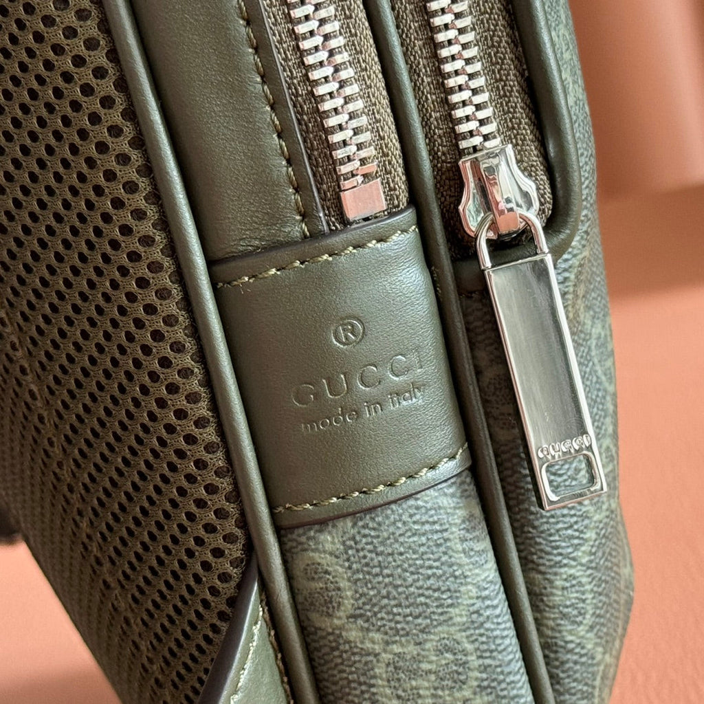 GUCCI 25S SHOULDER CROSSBODY BAG 18 CM IN MOSS GREEN CALFSKIN