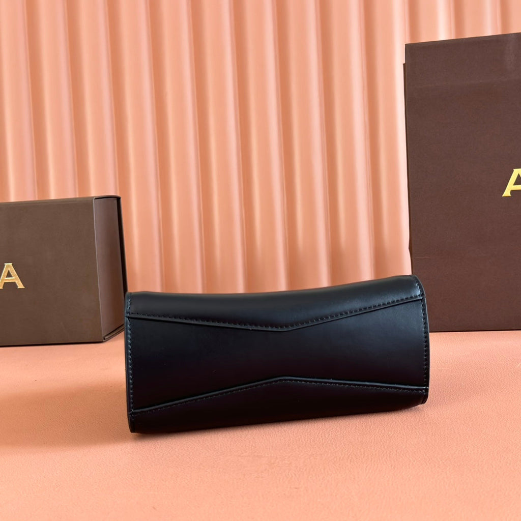 ALAIA 26S LE CLICK SHOULDER BAG 20 IN BLACK CALFSKIN