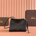 ALAIA 26S LE CLICK SHOULDER BAG 20 IN DARK BROWN CALFSKIN