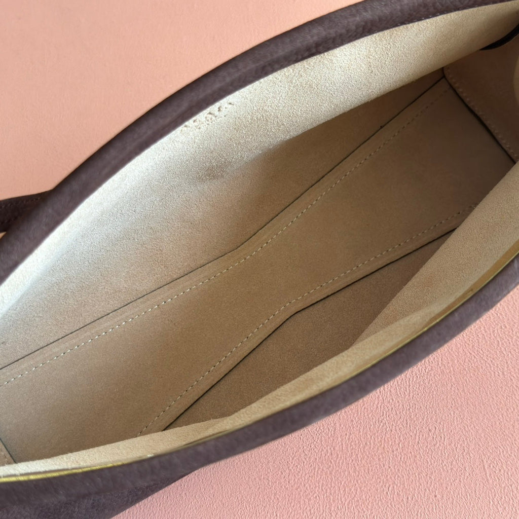 ALAIA 26S LE CLICK BAG 30 IN DARK BROWN GRAINED CALFSKIN