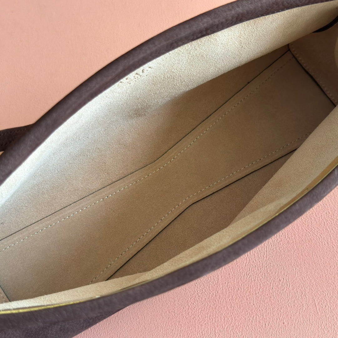ALAIA 26S LE CLICK BAG 30 IN DARK BROWN GRAINED CALFSKIN