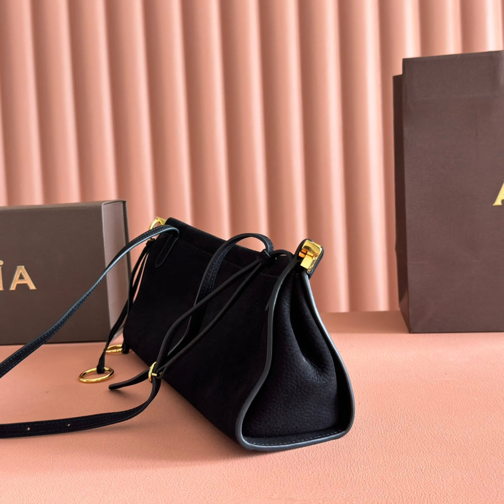ALAIA 26S LE CLICK BAG 30 IN BLACK GRAINED CALFSKIN
