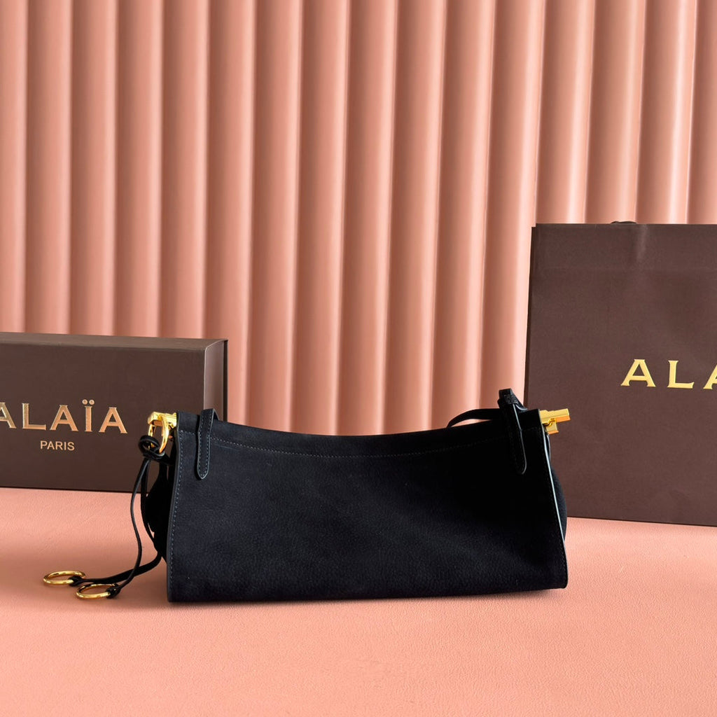 ALAIA 26S LE CLICK BAG 30 IN BLACK GRAINED CALFSKIN