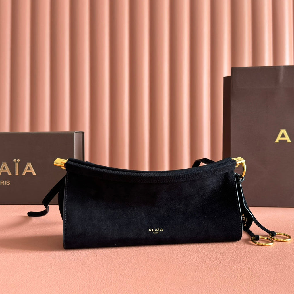 ALAIA 26S LE CLICK BAG 25 IN BLACK GRAINED CALFSKIN