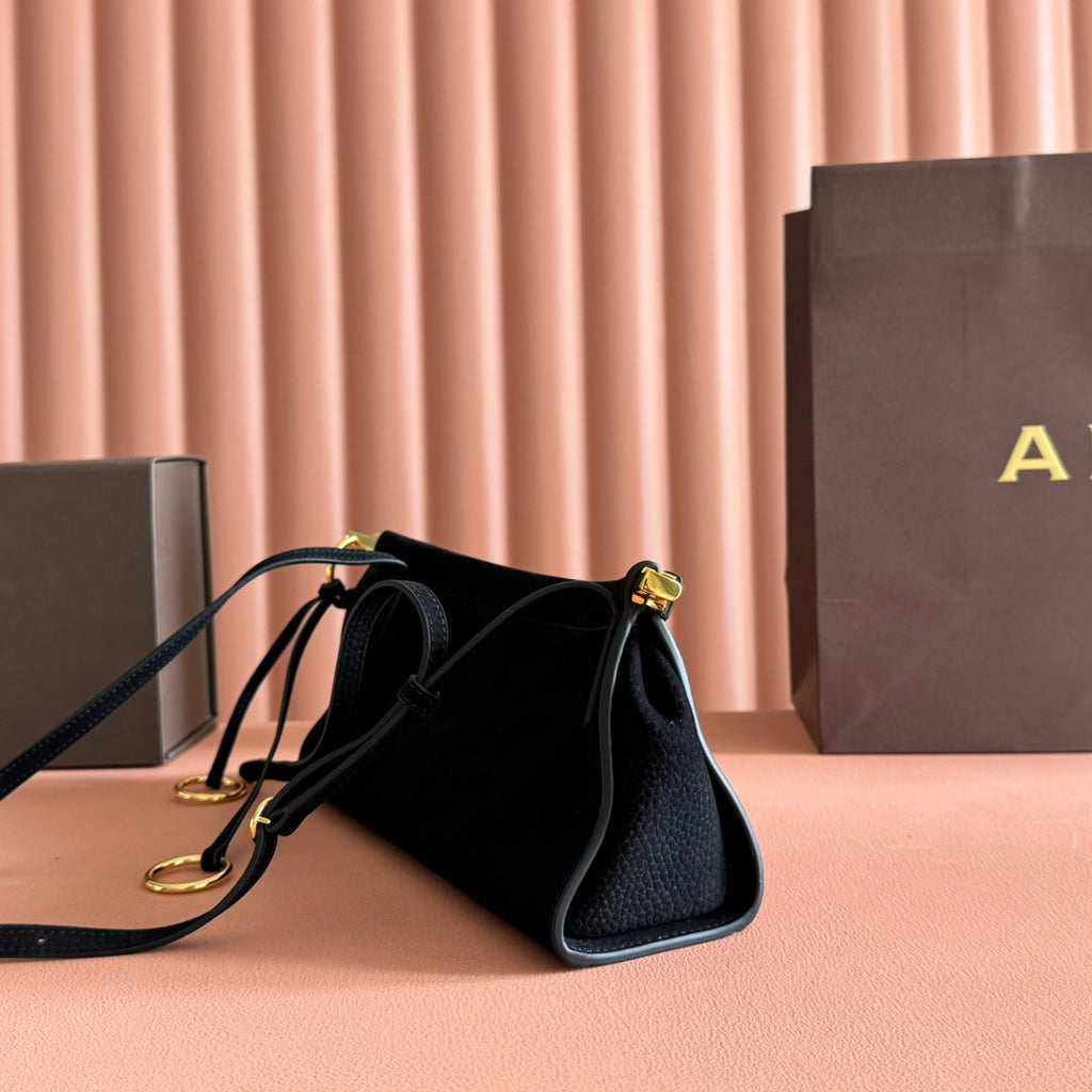 ALAIA 26S LE CLICK BAG 25 IN BLACK GRAINED CALFSKIN