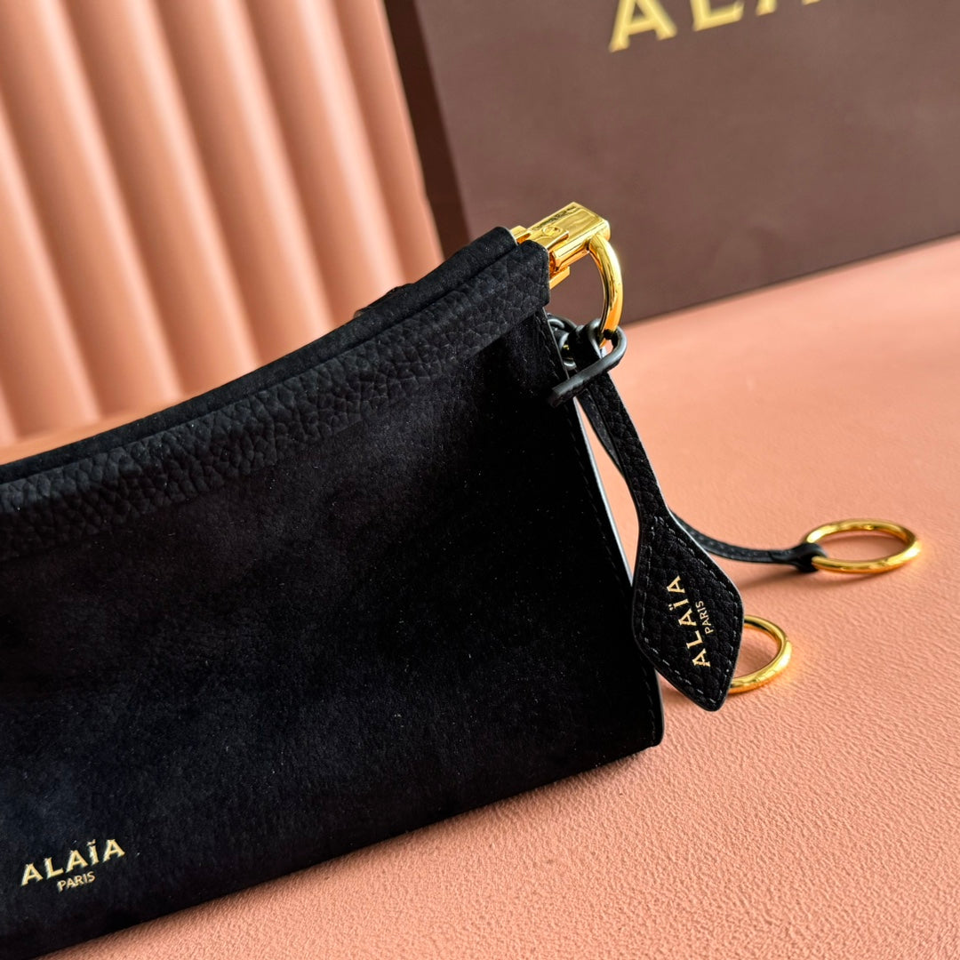 ALAIA 26S LE CLICK BAG 25 IN BLACK GRAINED CALFSKIN