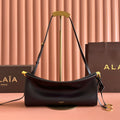 ALAIA 26S LE CLICK BAG 30 IN BROWN NEAR BLACK CALFSKIN