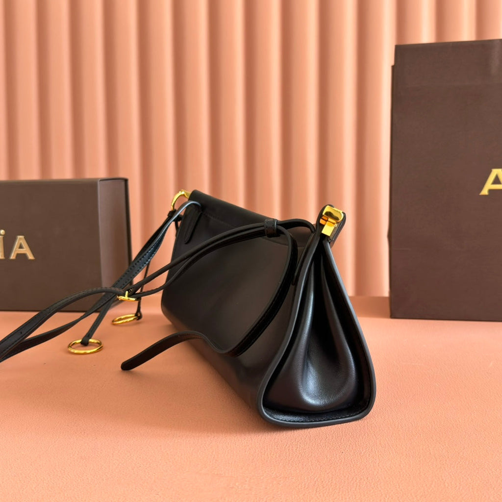 ALAIA 26S LE CLICK BAG 30 IN BLACK CALFSKIN