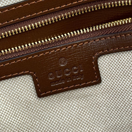 GUCCI 25S SHOULDER BAG 25 CM IN BEIGE MIX BROWN CALFSKIN