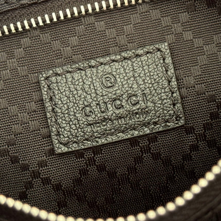 GUCCI 26S JACKIE SLIM SHOULDER BAG 27 IN BLACK CANVAS