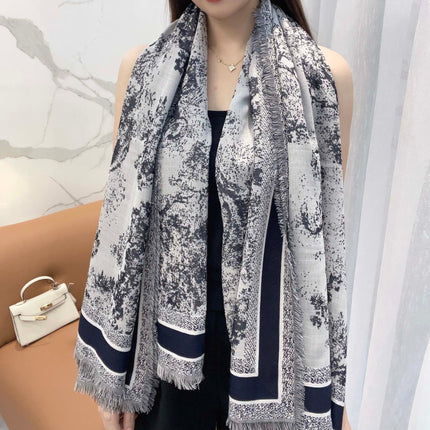 DIOR 26S SCARF 140 IN CASHMERE AND SILK 513541