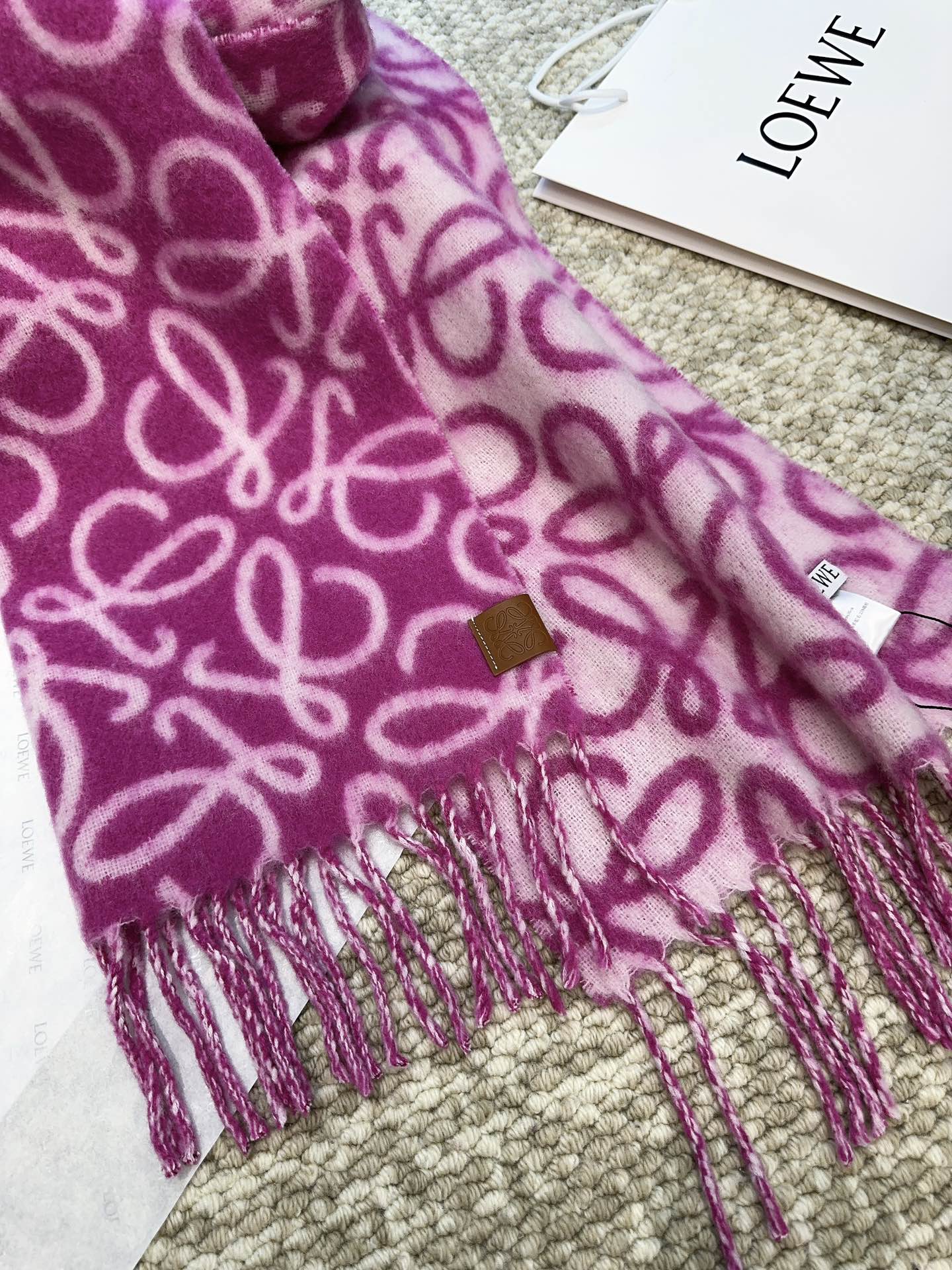 LOEWE 26S SCARF 186 IN WOOL MOHAIR 485341