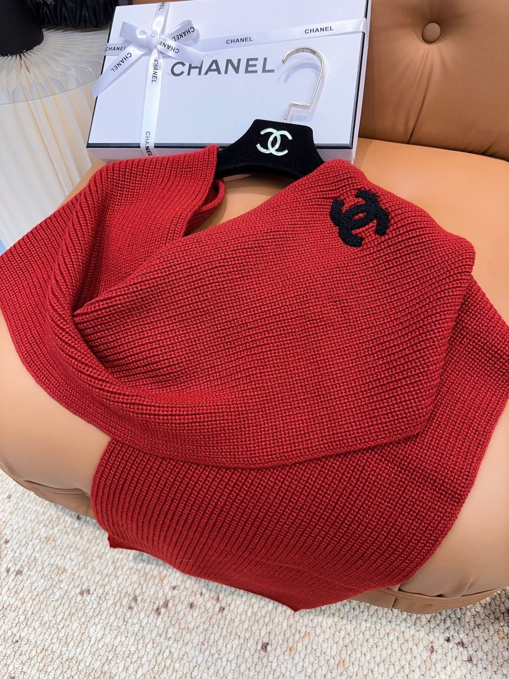 CHANEL 25S SCARF 175 IN WOOL 991921
