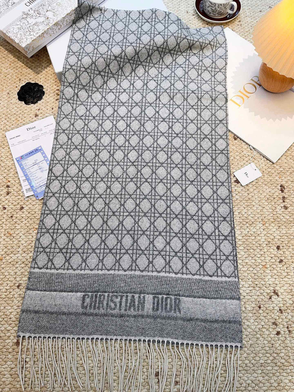 DIOR 26S SCARF 202CM IN CASHMERE 136514