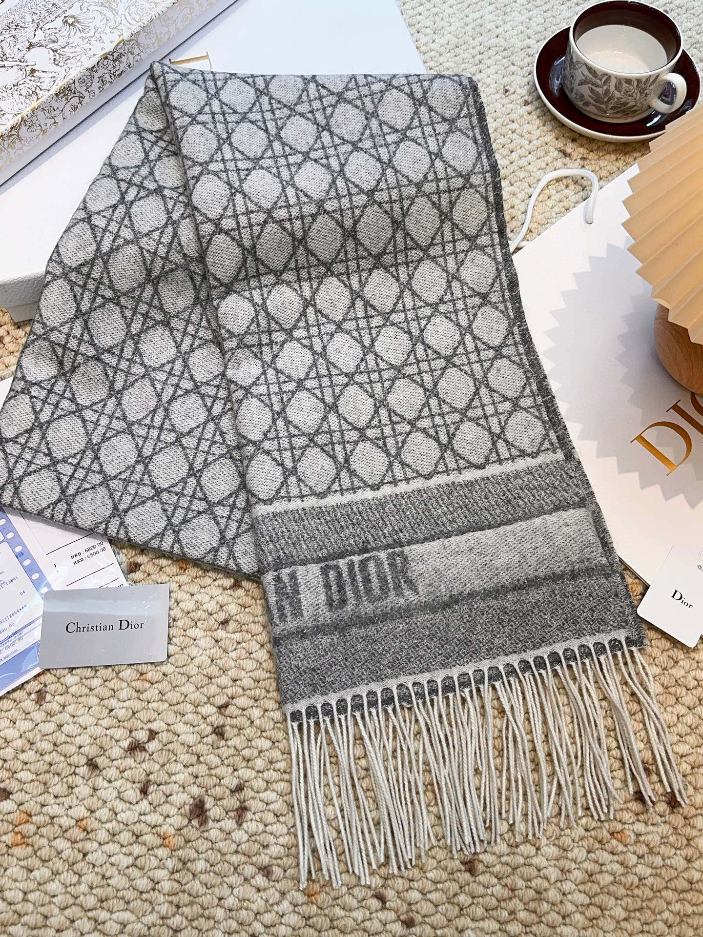 DIOR 26S SCARF 202CM IN CASHMERE 136514