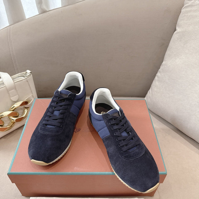 LP 26S WEEKENDER SNEAKERS IN DARK BLUE SUEDE & TECHNICAL FABRIC