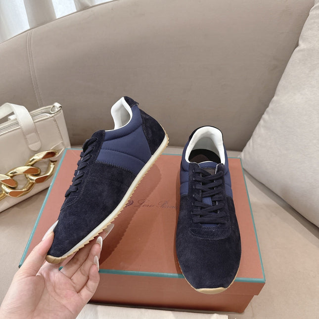 LP 26S WEEKENDER SNEAKERS IN DARK BLUE SUEDE & TECHNICAL FABRIC