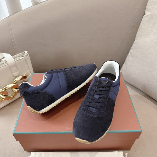 LP 26S WEEKENDER SNEAKERS IN DARK BLUE SUEDE & TECHNICAL FABRIC