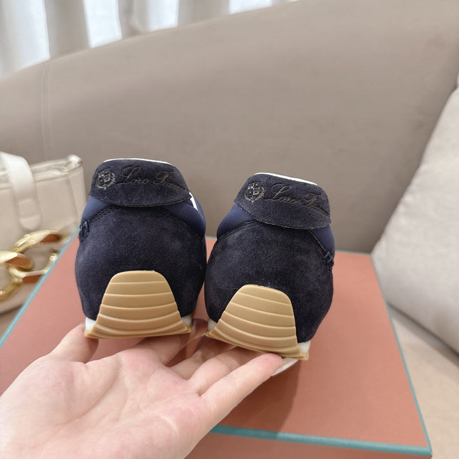 LP 26S WEEKENDER SNEAKERS IN DARK BLUE SUEDE & TECHNICAL FABRIC