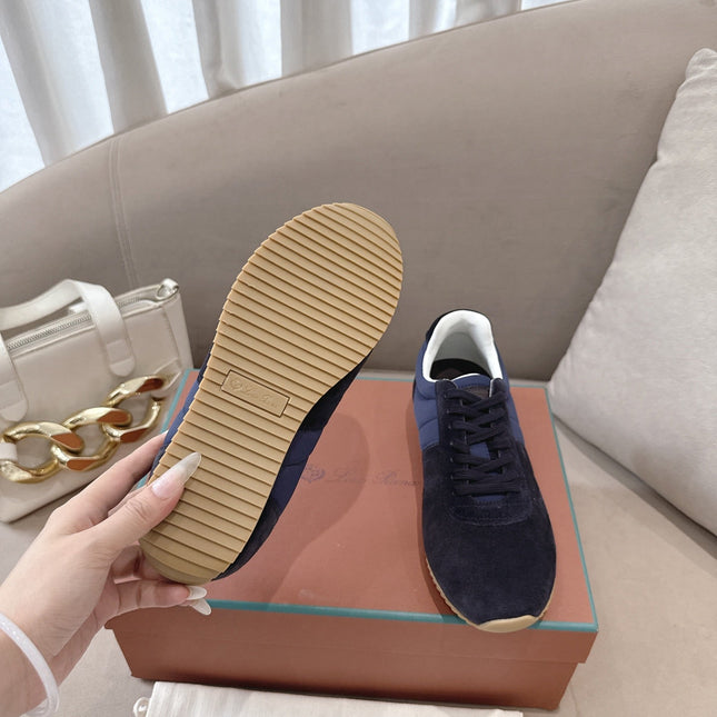 LP 26S WEEKENDER SNEAKERS IN DARK BLUE SUEDE & TECHNICAL FABRIC