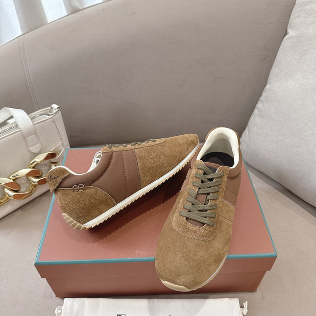 LP 26S WEEKENDER SNEAKERS IN BROWN SUEDE & TECHNICAL FABRIC