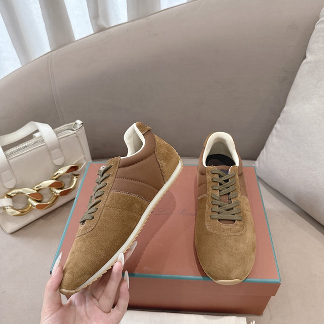 LP 26S WEEKENDER SNEAKERS IN BROWN SUEDE & TECHNICAL FABRIC