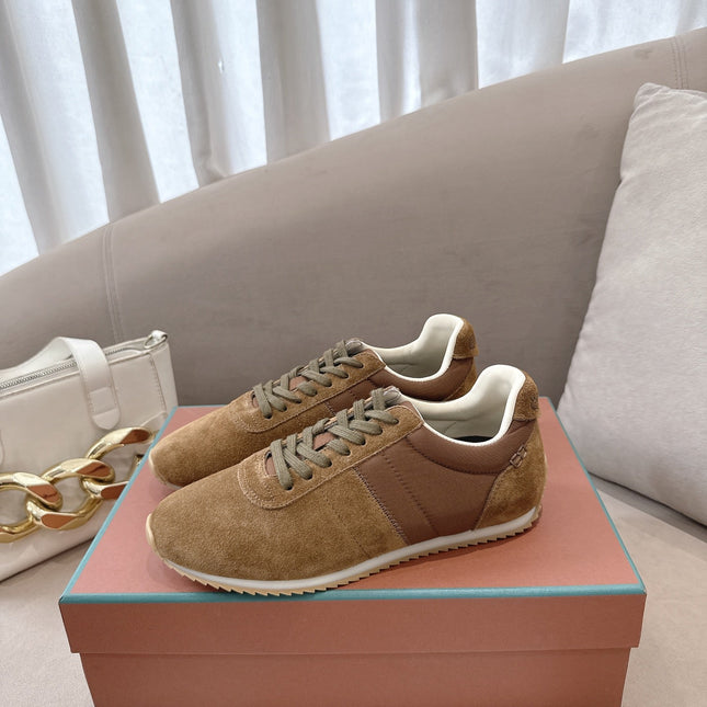 LP 26S WEEKENDER SNEAKERS IN BROWN SUEDE & TECHNICAL FABRIC