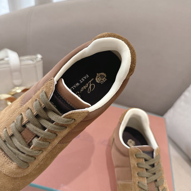 LP 26S WEEKENDER SNEAKERS IN BROWN SUEDE & TECHNICAL FABRIC