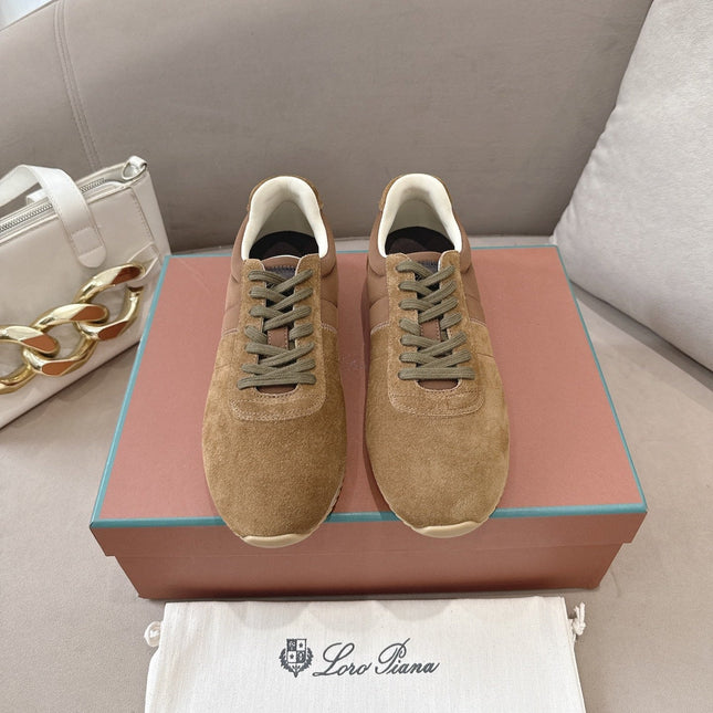 LP 26S WEEKENDER SNEAKERS IN BROWN SUEDE & TECHNICAL FABRIC