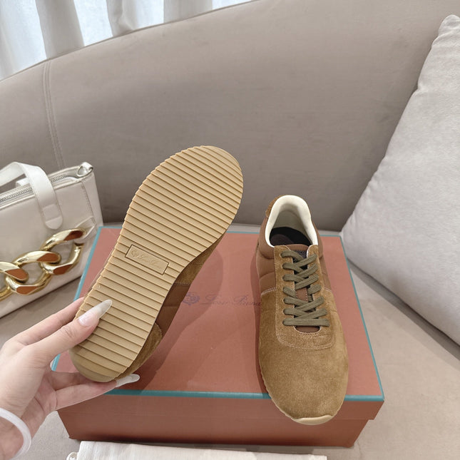 LP 26S WEEKENDER SNEAKERS IN BROWN SUEDE & TECHNICAL FABRIC