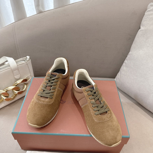 LP 26S WEEKENDER SNEAKERS IN BROWN SUEDE & TECHNICAL FABRIC