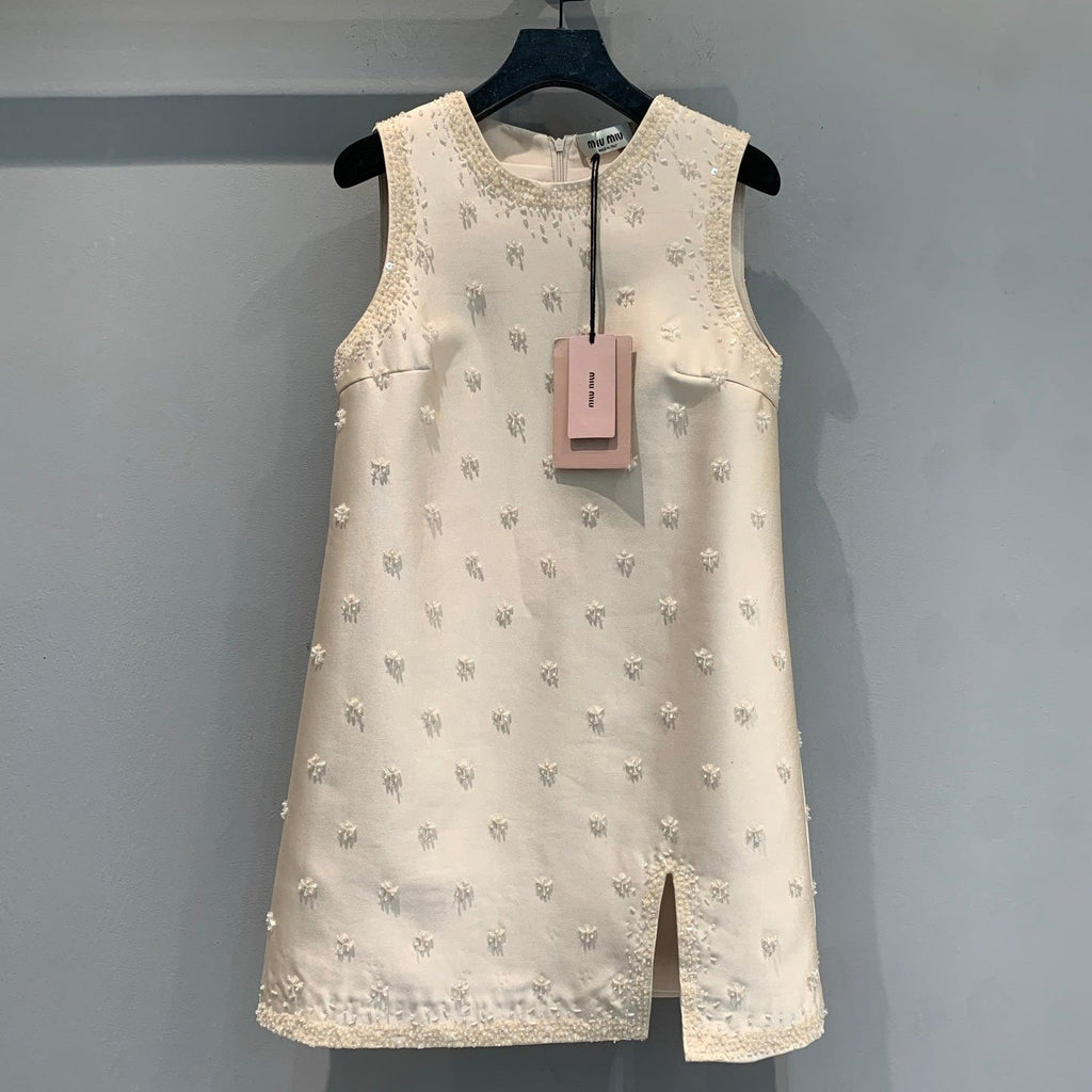 MIUMIU 26S SLEEVELESS WOOL SILK DRESS 978